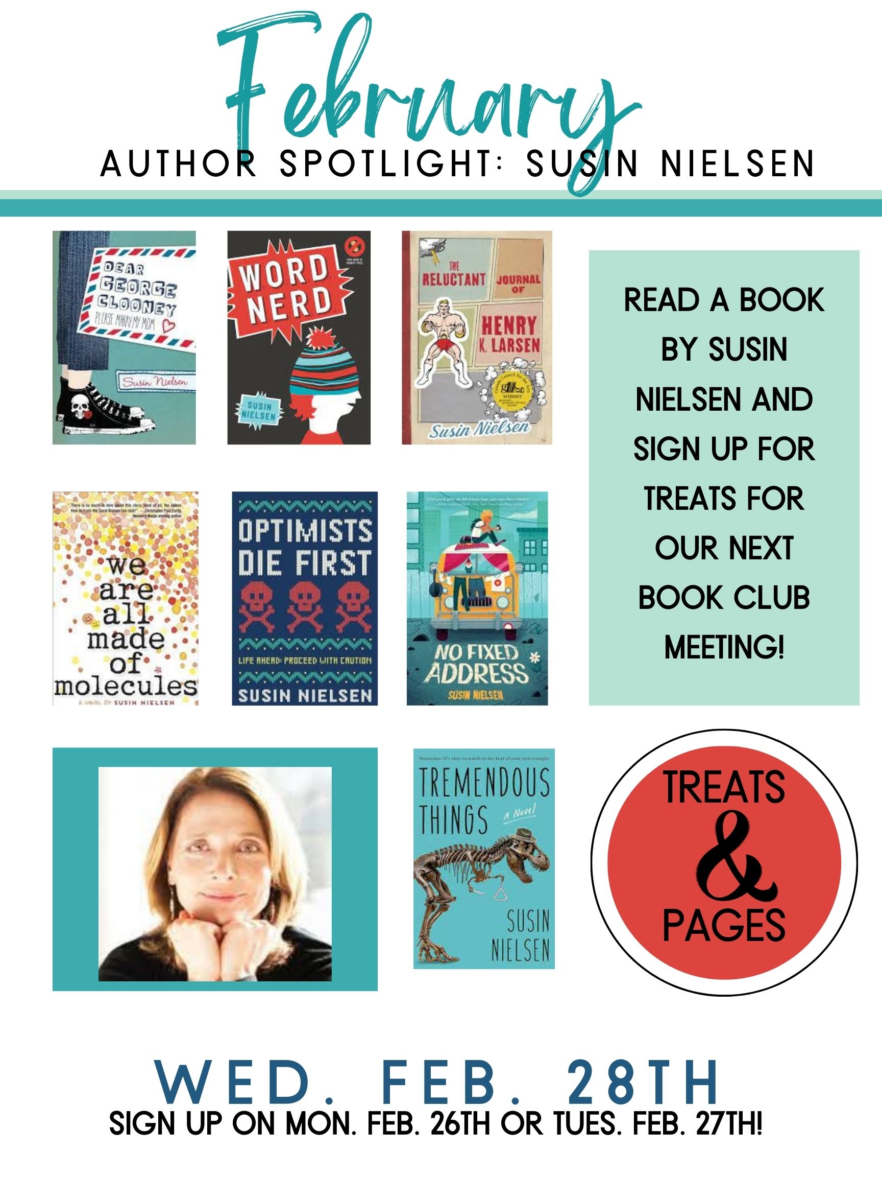 February's author is Susin Nielsen